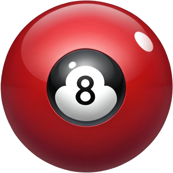 dark red 8 ball emoji