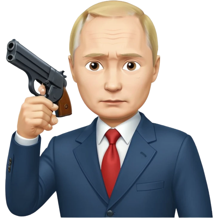 Путин наводит пистолет себе на висок emoji