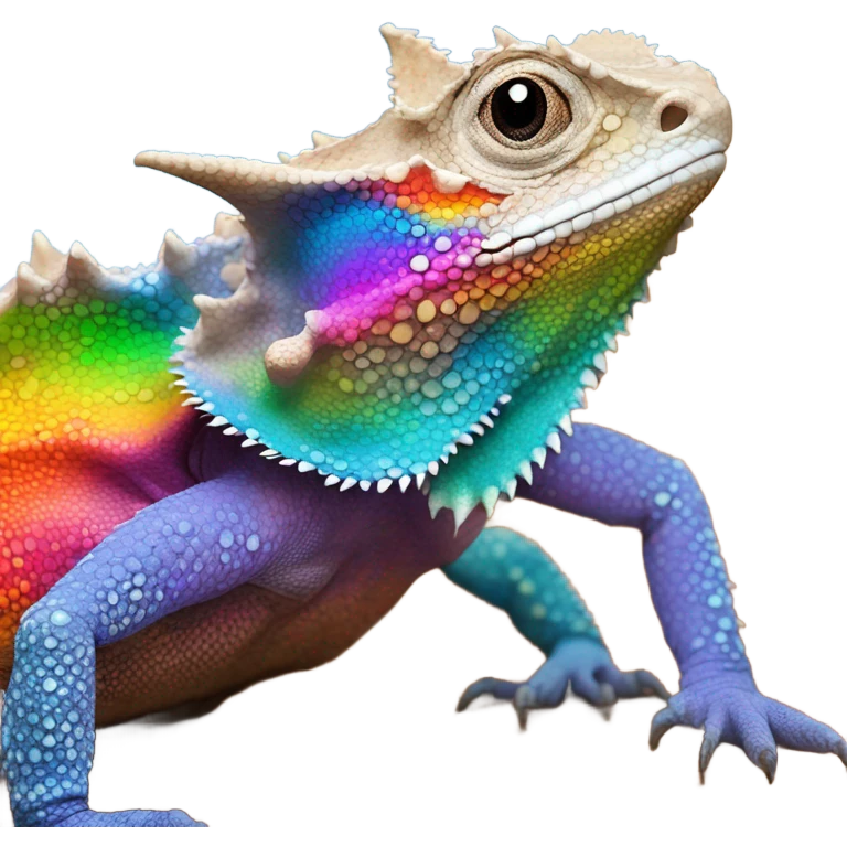 LGBT horned lizard emoji