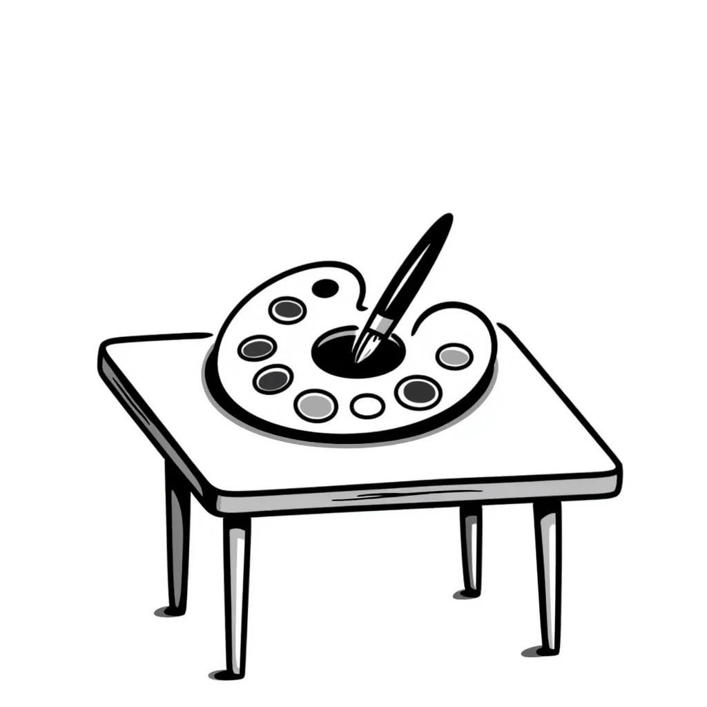 art palette with paintbrush emoji
