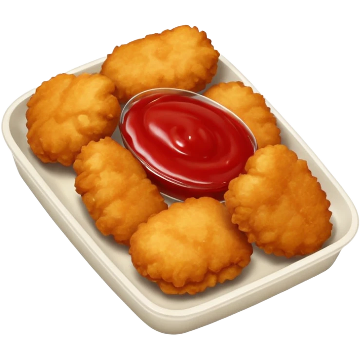 Chicken nugget with ketchup emoji