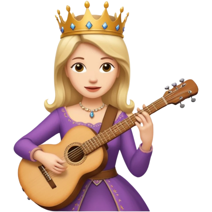 queen is playing on guitar emoji