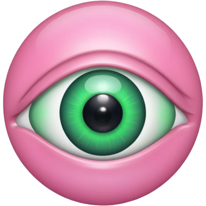 pink green eyeball only emoji