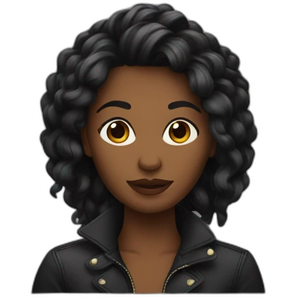 Femme noir avec des tresses  emoji