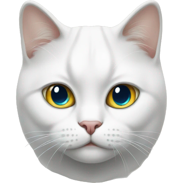 Successful millionaire white British cat emoji