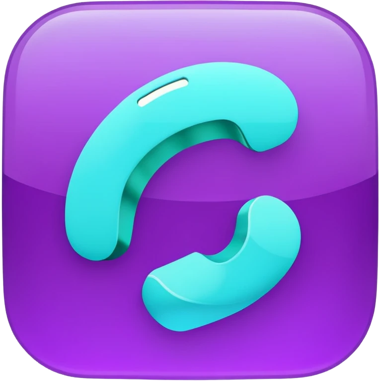 Purple and Cian Symbol Spotify app emoji