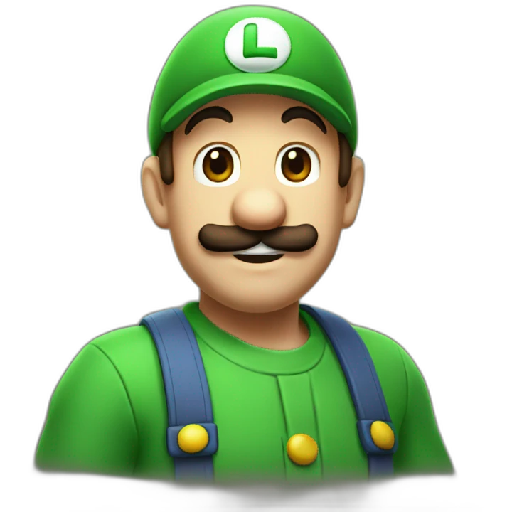 Luigi face close up emoji