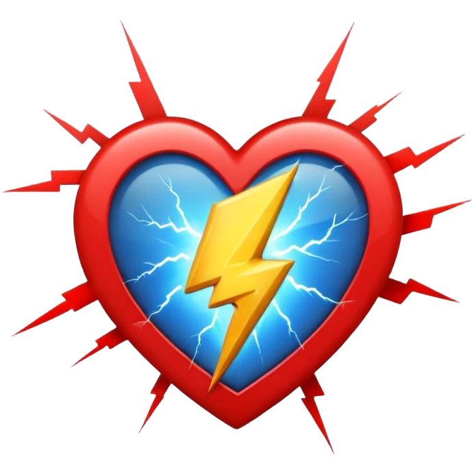heart with a lightning bolt emoji