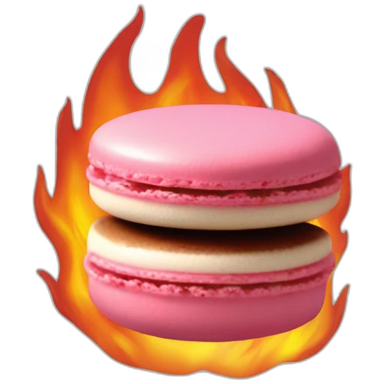 macaron on fire emoji