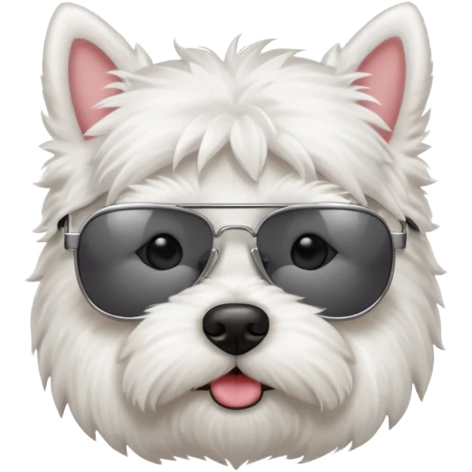 Westie Dog with sunglasses emoji