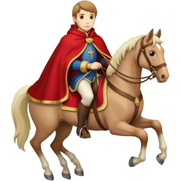 St. Martin on a horse with a red cloak emoji