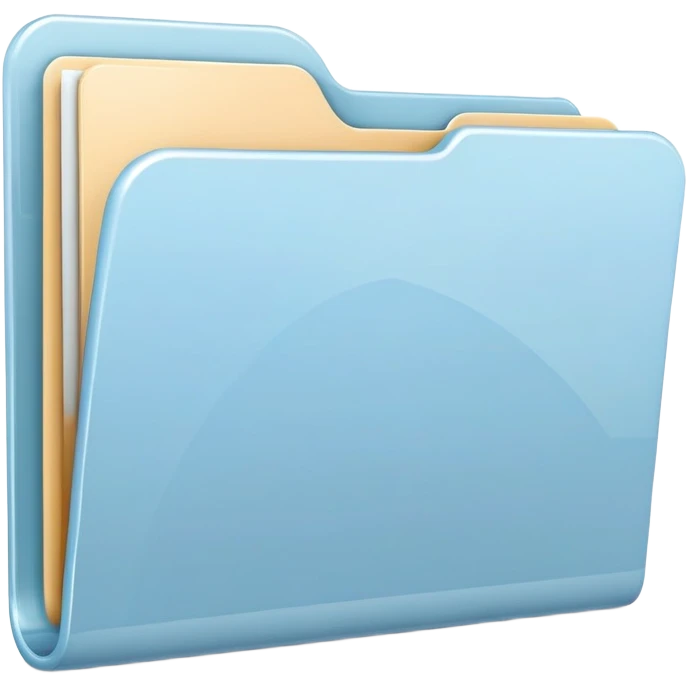 Mac folder icon in light pastel blue color emoji