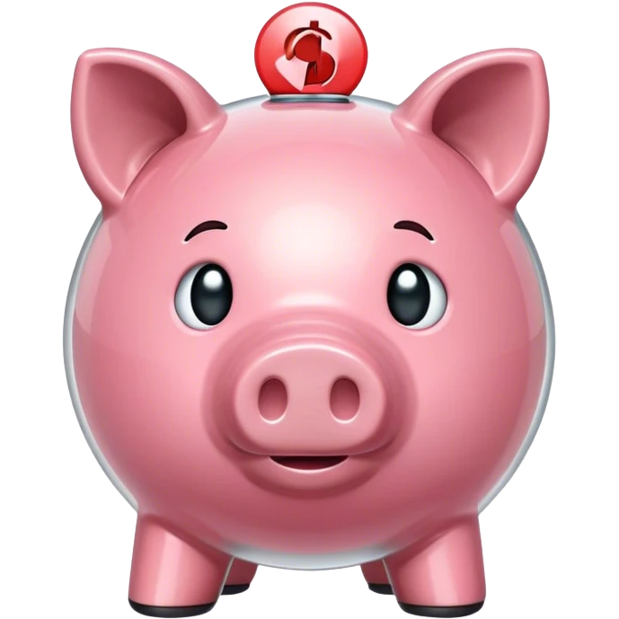Transparent piggy bank emoji