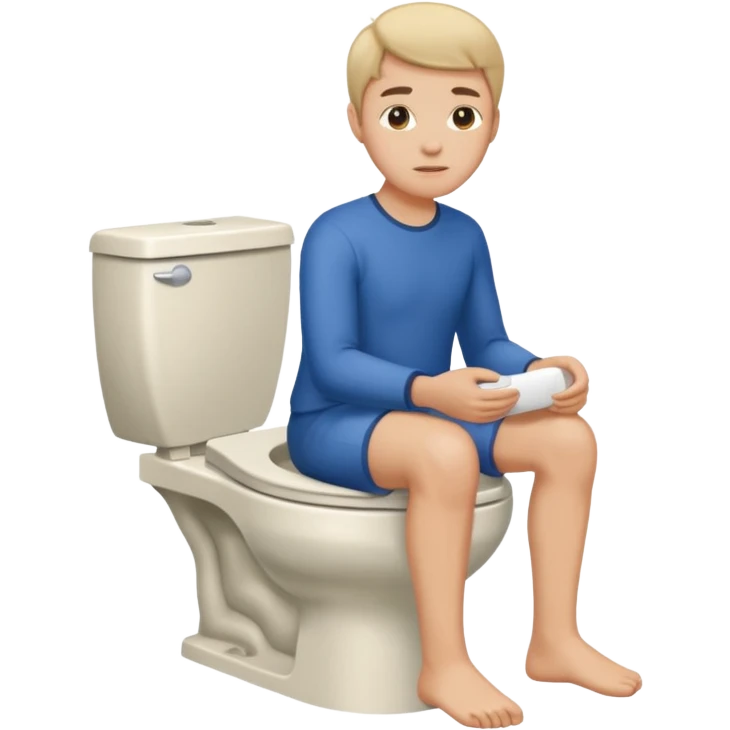 Sitting on toilet  emoji