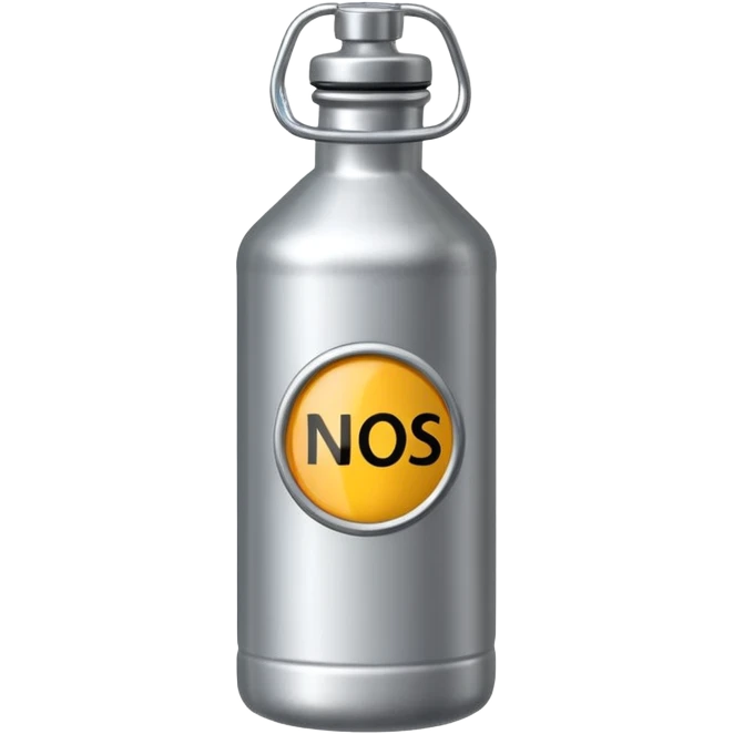 bombona de nitro con un cartelito que ponga NOS emoji