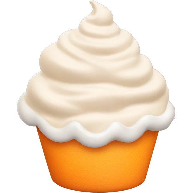 Whipped cream on peach emoji