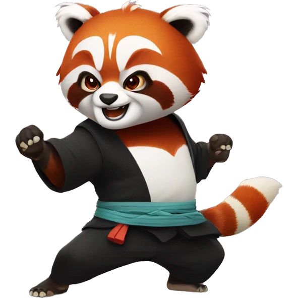 kung fu red panda emoji