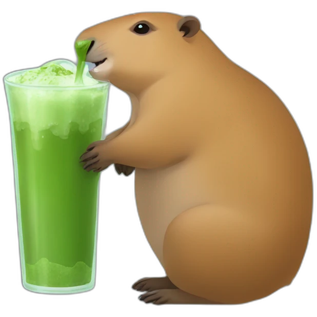 capybara-drinking-matcha emoji
