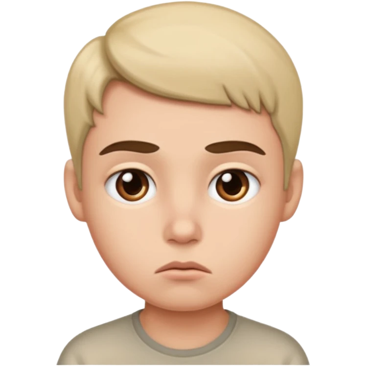 Inquisitive pouty face emoji