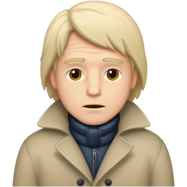 man feeling cold emoji