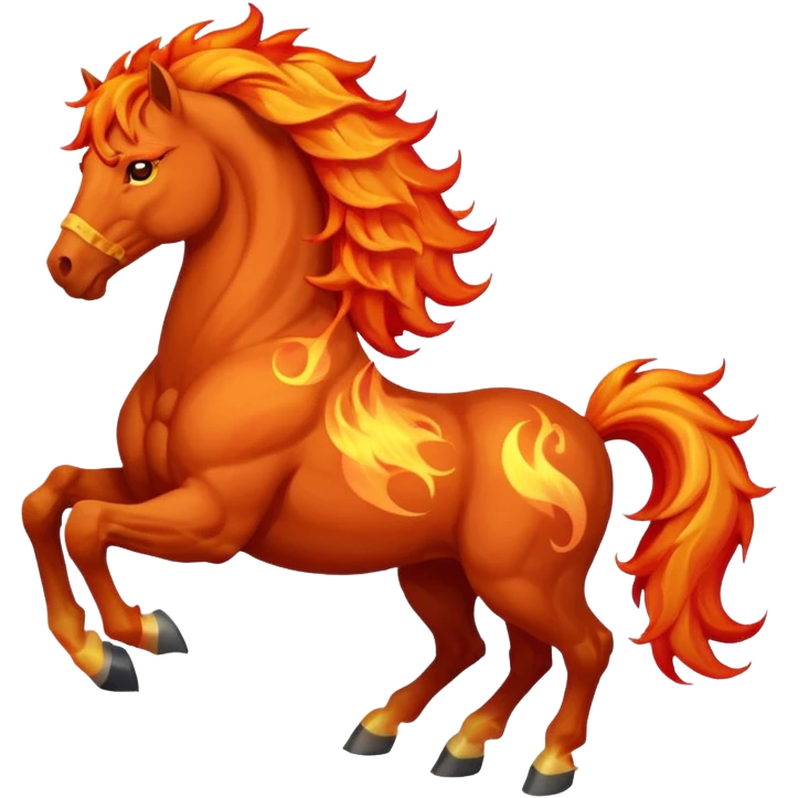 fire horse emoji to push notification . more fire on the horse look like hero emoji