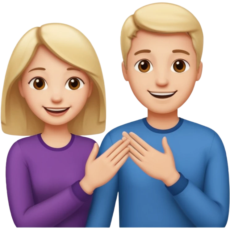 couple in love talking emoji