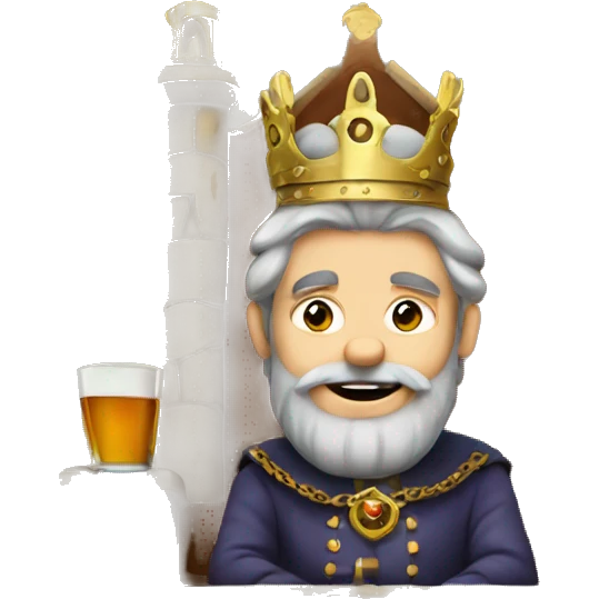 king in a castle irish with whiskey emoji