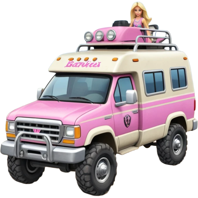 Barbies off-roading rock warrior Winnebago  emoji