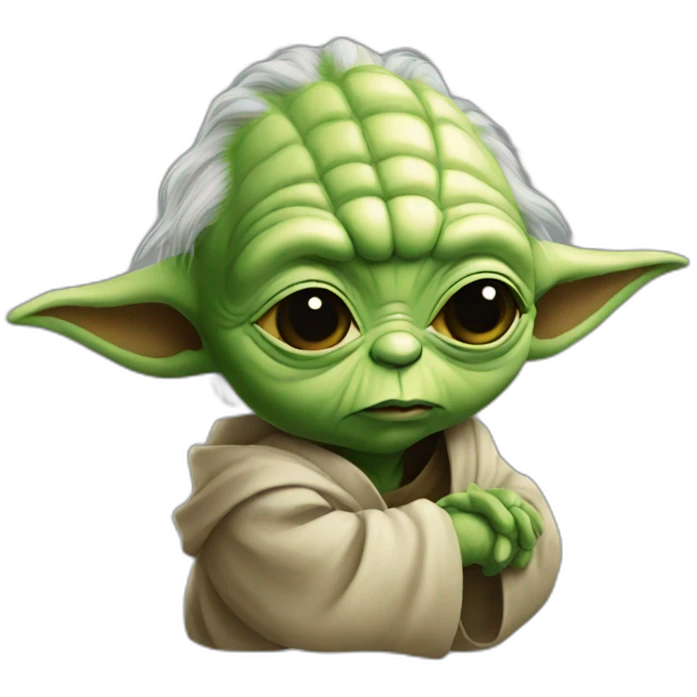 Yoda make a kiss emoji