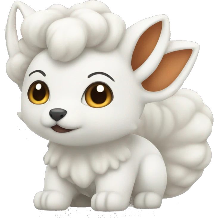 White vulpix emoji