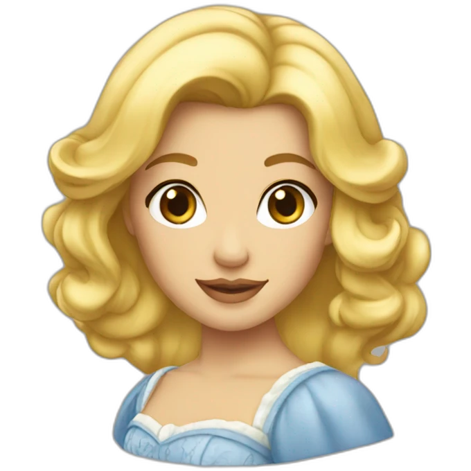 Fille blonde belle emoji