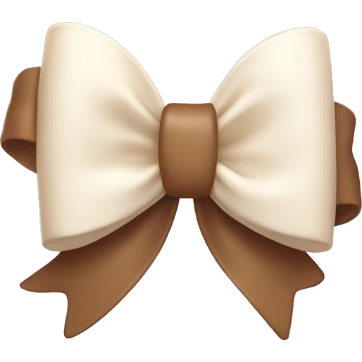 Cute ai creme bow emoji