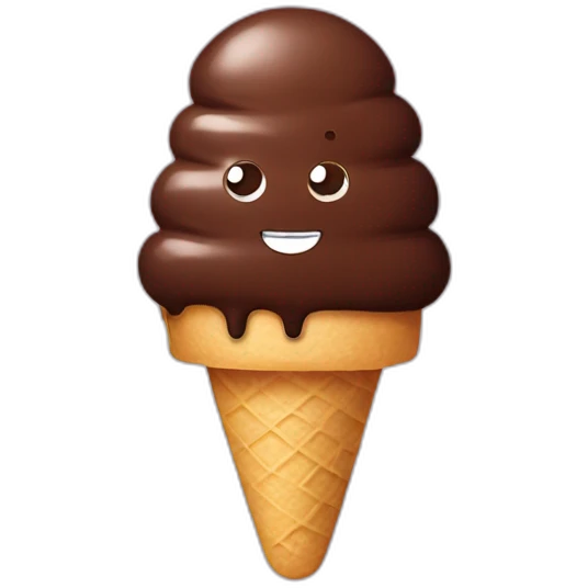 Chocolate icecream  emoji