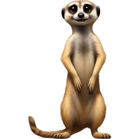 Meerkat stands on its hind legs emoji