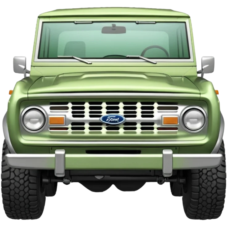 light green classic ford bronco emoji