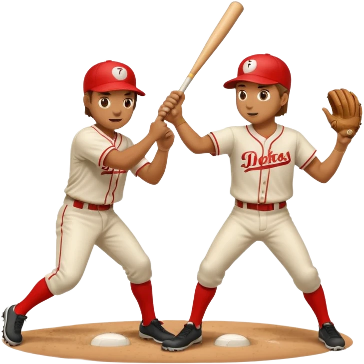 dos basebeall playr a golpes emoji