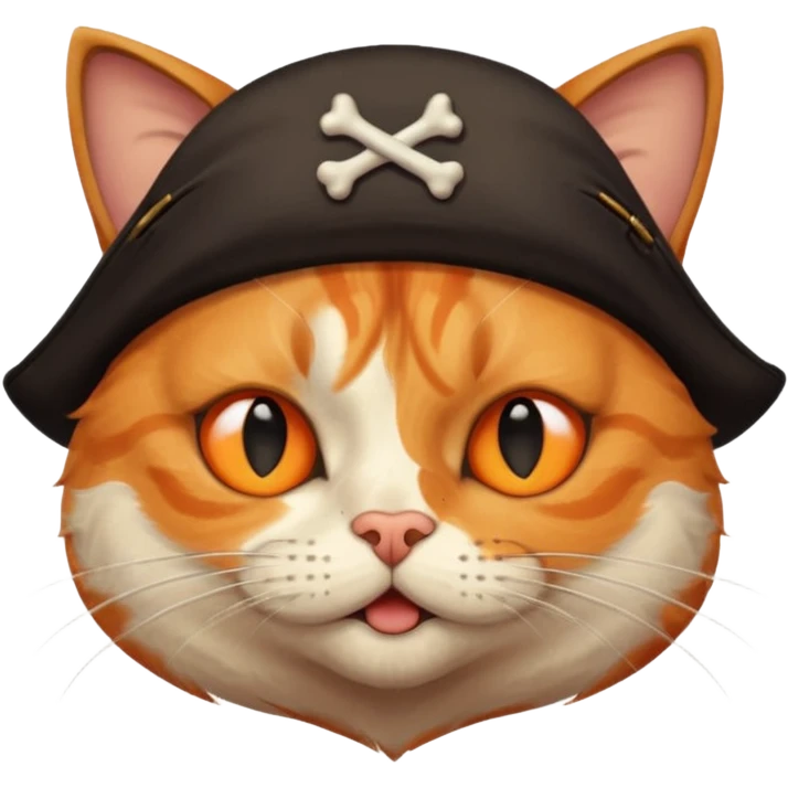 pirate cats with one eye closed with eyeband emoji