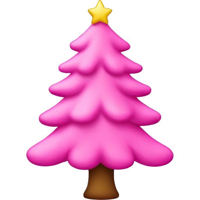 A pink chrismas tree emoji