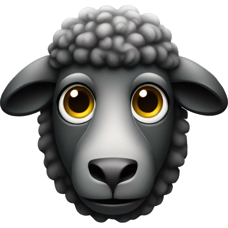 suspicious black sheep  emoji