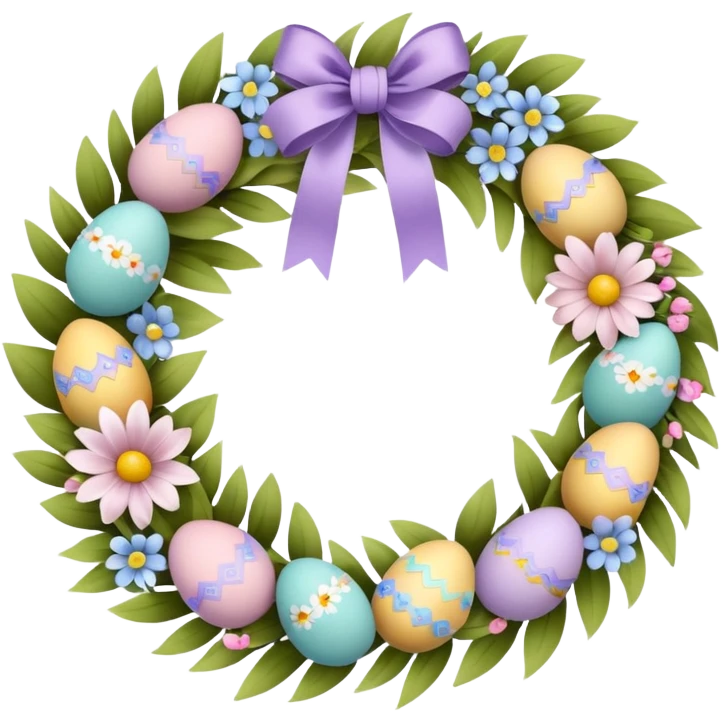 flower easter wreath emoji