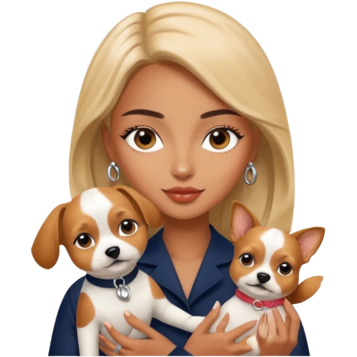 Dior model with pet emoji