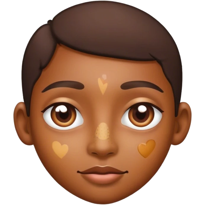 hyperpigmentation with heart eyes emoji