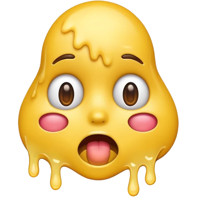 melting face emoji with alternate expression emoji