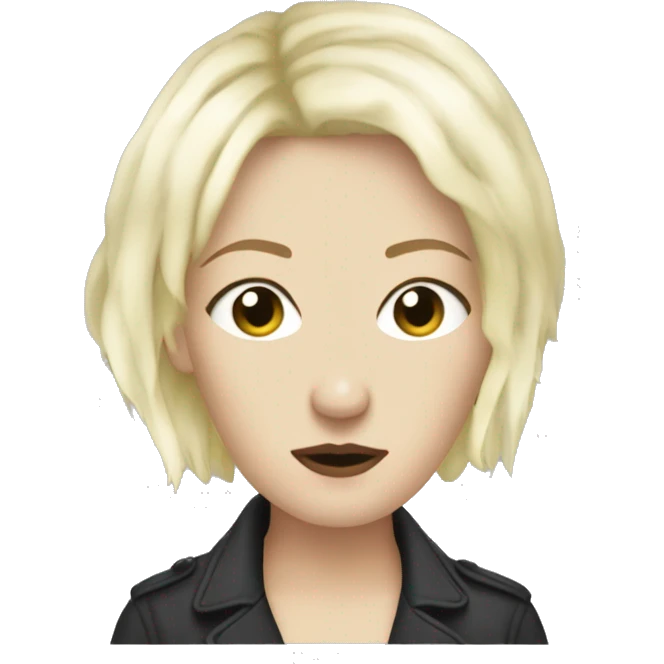 D'arcy Wretzky with short hair emoji