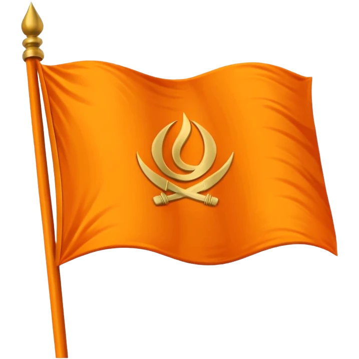 Use orange flag and sikh emoji this 🪯 and make sure emoji fit in Flag  emoji