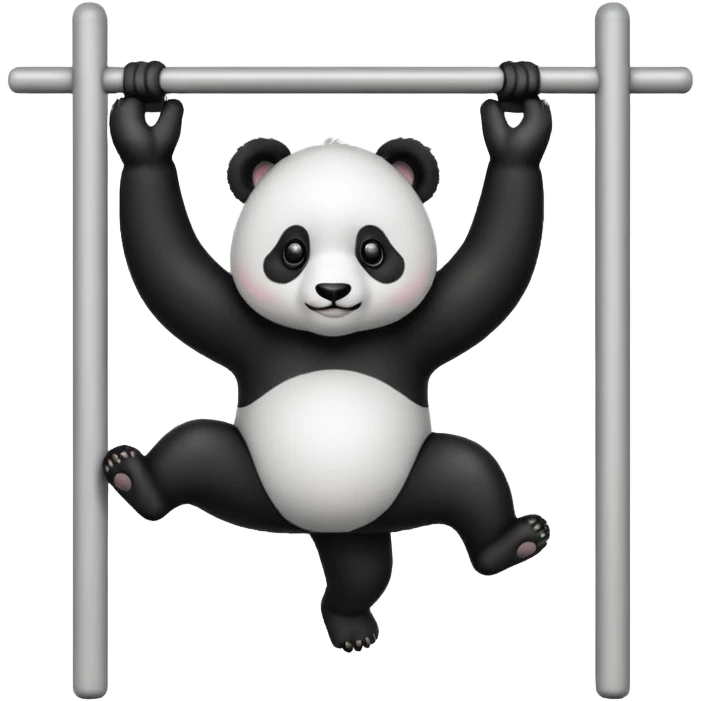 Panda on monkey bars emoji