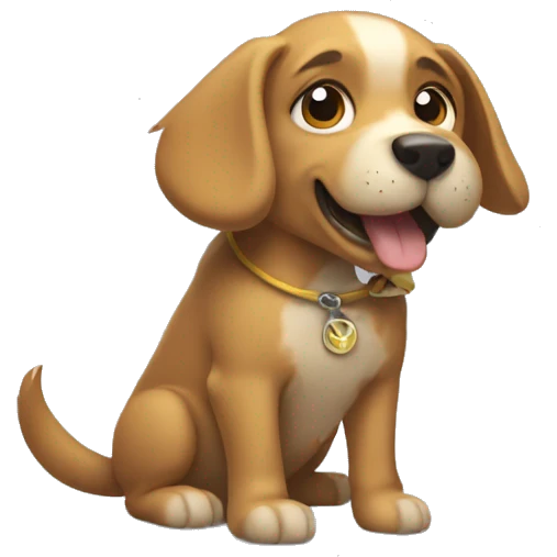 dog with a lightning bolt for a tail emoji