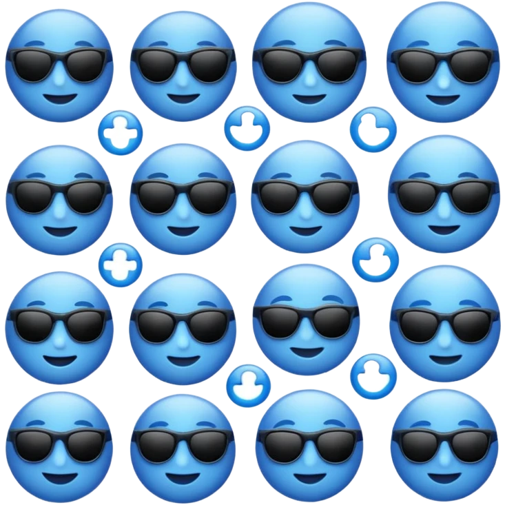 In shades of blue - Emoji Puzzle - Some emojis emoji