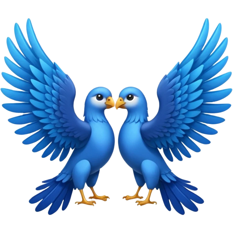 2 blue wings 🪽 left side an md right side emoji