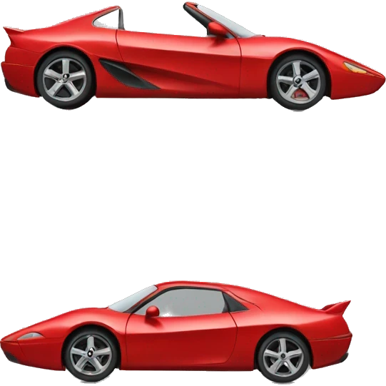 Fast red car emoji